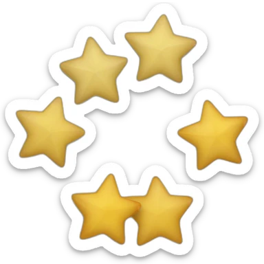 five stars arranged in a pentagon sticker