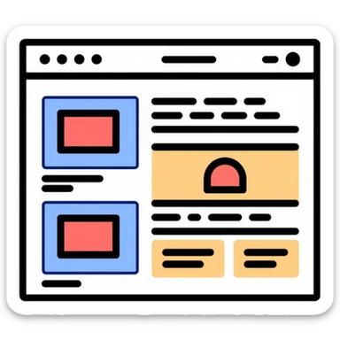 News website showing latest articles and headlines sticker