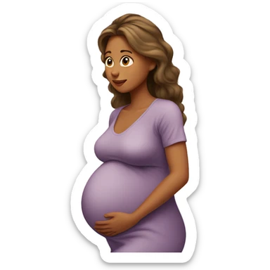 A pregnant woman tells everyone about pregnancy sticker