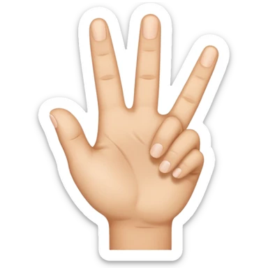 I want an emoji that looks like these👌🏻🤏🏻but i want that the the middle vinger touches the tumb and the other vingers dont. Can you do the Oke sign but than with de middle vinger sticker