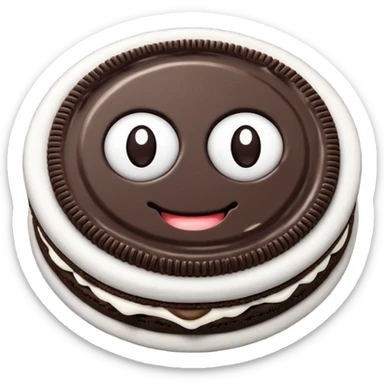 GALLETA OREO, CON OJITOS Y MANOS sticker
