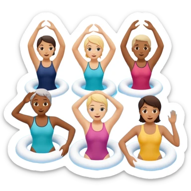 Water aerobics sticker