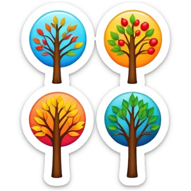 Four seasons in one circle for 'What Makes You Beautiful' by One Direction sticker
