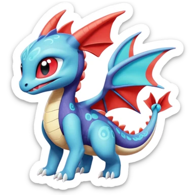 Meloetta-Salamence-Spyro-Toothless-Stitch-Pokémon-Fakémon-creature-hybrid sticker