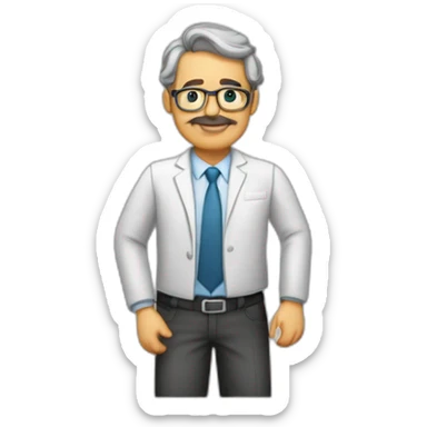 Professor Gustavo dando aula de quimica mas despojado sticker