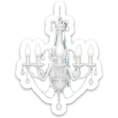 White chandelier sticker
