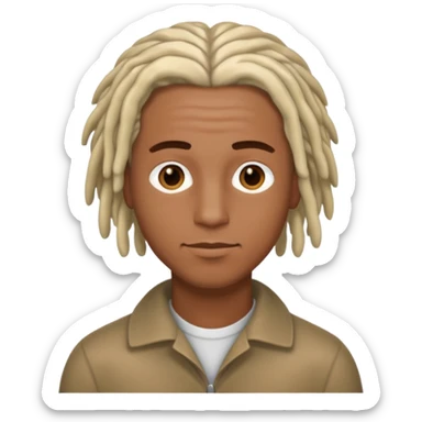 white dude with tight lick hair sticker