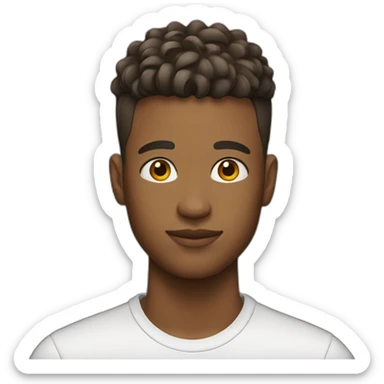 Young man whit high fade sticker