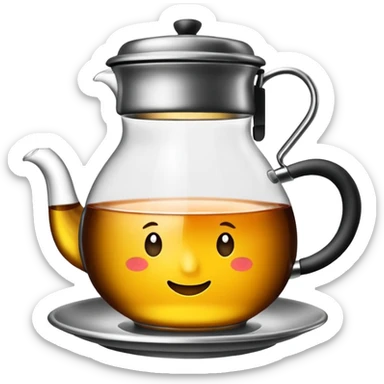 İnce belli kum saati şeklinde bir bardakta tavşan kanı renginde çay içinde de demir bir çay kaşığı  sticker