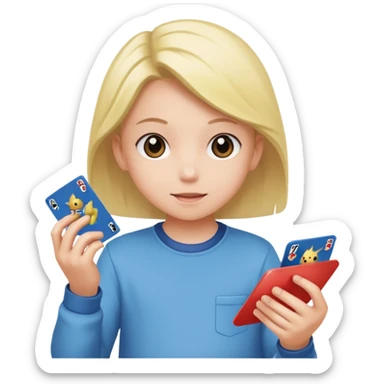 Bambino che gioca ai pokemon  sticker