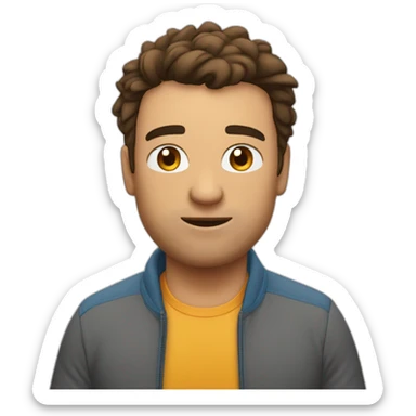 un mec qui fait de la musculation dehors en pleine hivers sticker