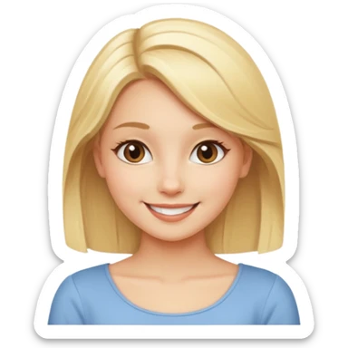 blonde girl in a graceful pose posing for the camera sticker