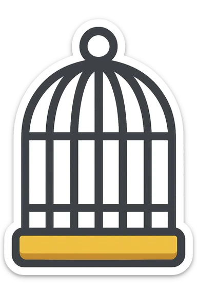 DCA vista come una gabbia stile emoji iphone. sticker