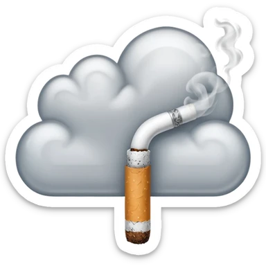 Cigarette Smoke Curl sticker