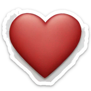 burgundy closed envelope with white heart stamp sticker