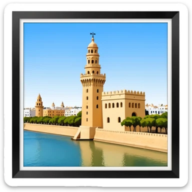 Torre del Oro Seville no frame  sticker