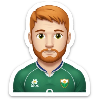 irish rugby player sticker
