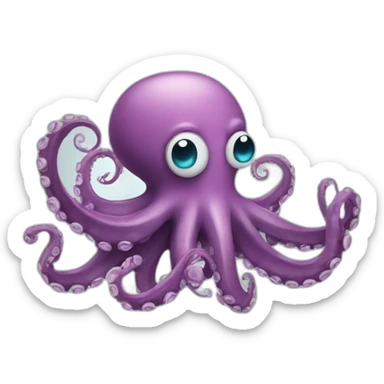 a busy octopus sticker