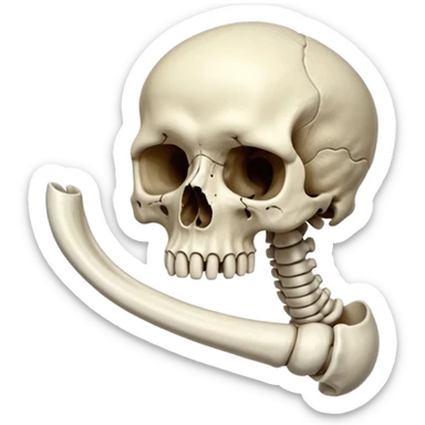skull ribs humerus carpals femur tarsals  sticker
