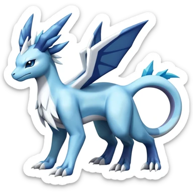 lugia-dialga-suicune-Glaceon-hybrid, full body sticker