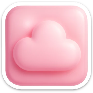 pink icon, soft and dreamy sticker