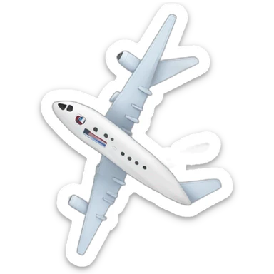 Plane flying with world trade center to its side sticker