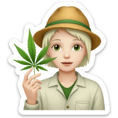 dealer white style gang with cannabis on a hand sticker