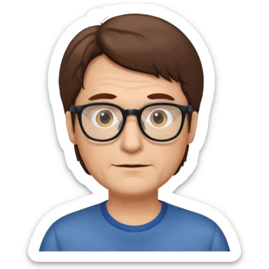 homme cheveux µbrun age moyen blanc lunettes sticker