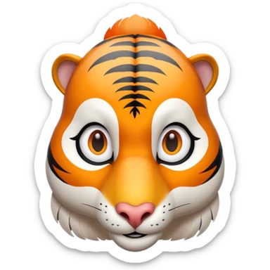 A fusion of a goose and a tiger sticker