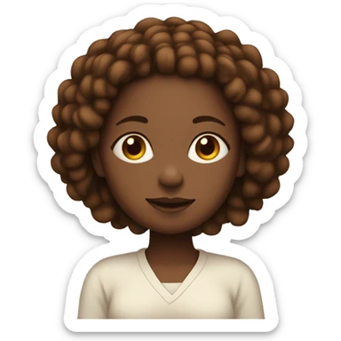 Black girl with brown locs meditating sticker