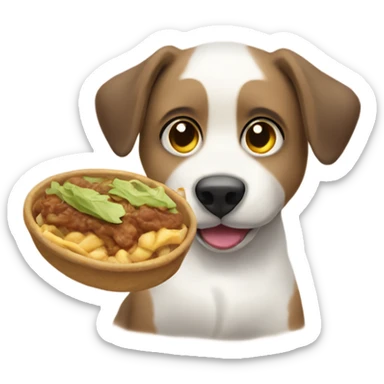 perro comiendo pancho sticker