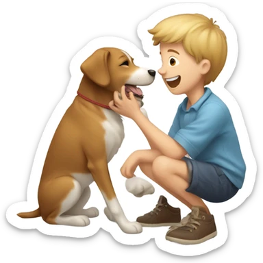 happy boys with dog meme very love sticker