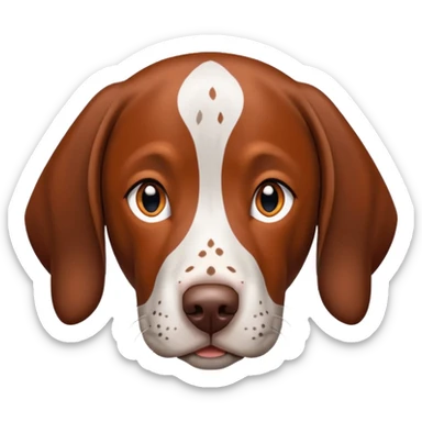 white and orange spotted german short haired pointer no tail sticker