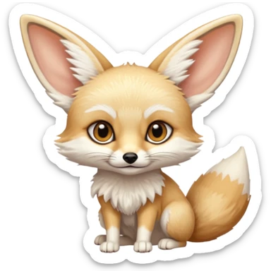 snow Fennec fox sticker