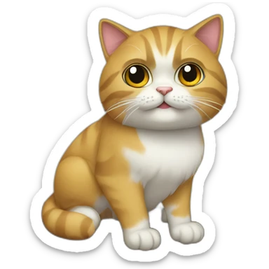 Gato persa  subido a un árbol sticker