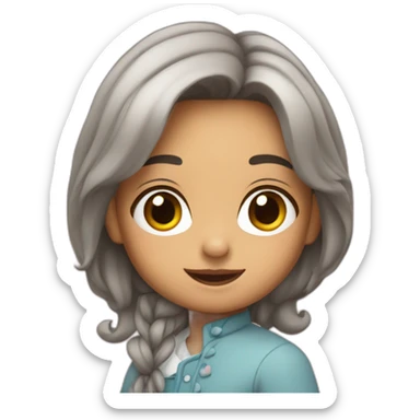 Niña rizada sticker