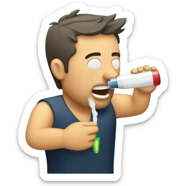 A men taking the alcool test sticker