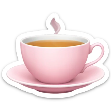 Light pink tea cup sticker