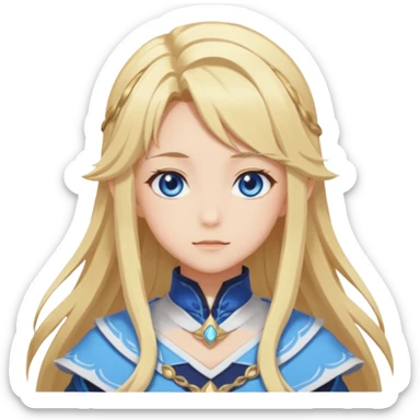 Lumine from Genshin Impact in Hoyoverse Anime Style  sticker