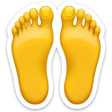i want a pair of feet on the style of the yellow apple foot emoji sticker