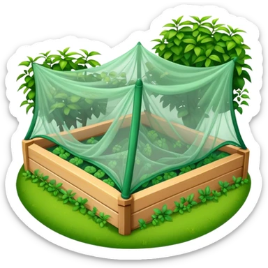 garden bed insect netting  sticker