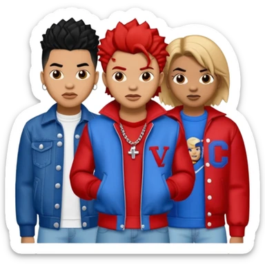 Glam jangle Quale Ricky Shoko, Tay, Tay, Rady Choppa, no Coco V Chucky sticker