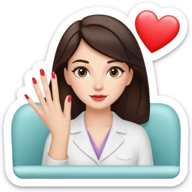 Brunette a manicure at nail salon wind club and I love it when I love it  sticker