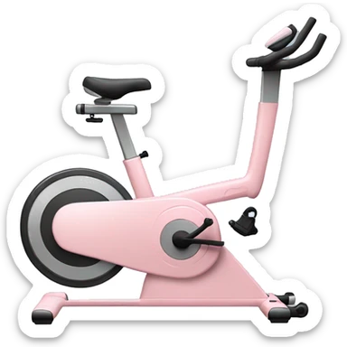 light pink stationary bike sticker