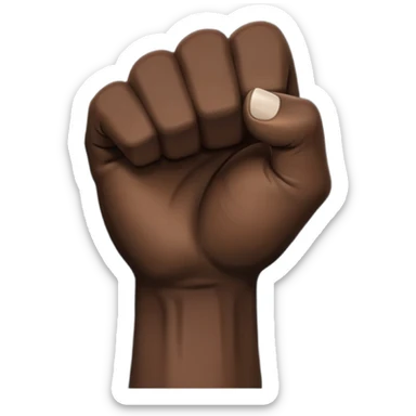 Black fist sticker