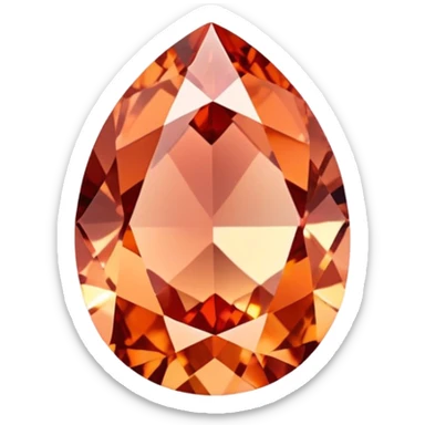 Faceted oval Padparadscha sapphire with delicate pinkish-orange lotus color sticker