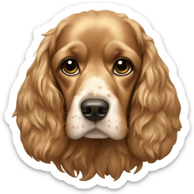Cocker spaniel wearing a hoodie sticker