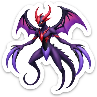 Lunala-Darkrai-Yveltal-Fakémon-hybrid-creature (full body)  sticker