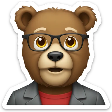 University professor Bear sticker