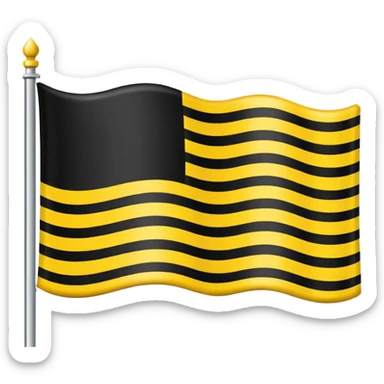 A flag emoji similar to German flag but replace color red with white sticker